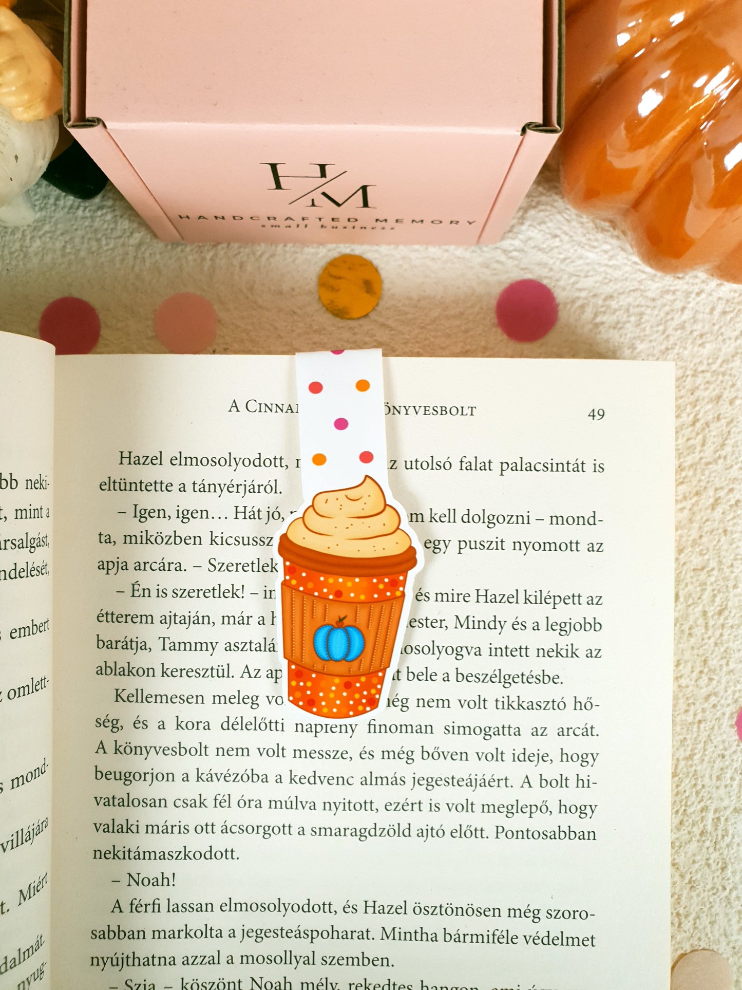 Pumpkin Latte Magnetic Bookmark
