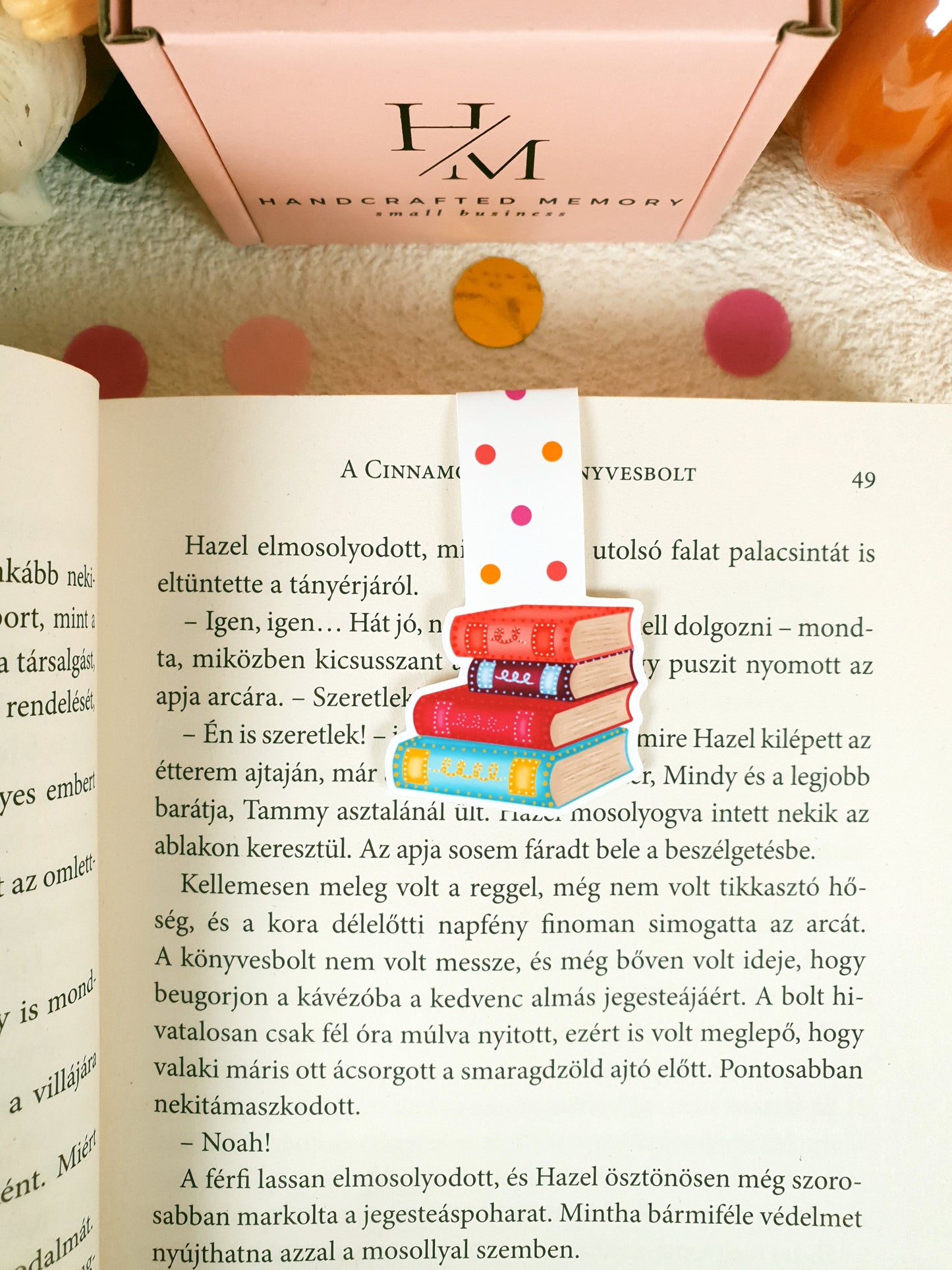 Stack of Books Magnetic Bookmark