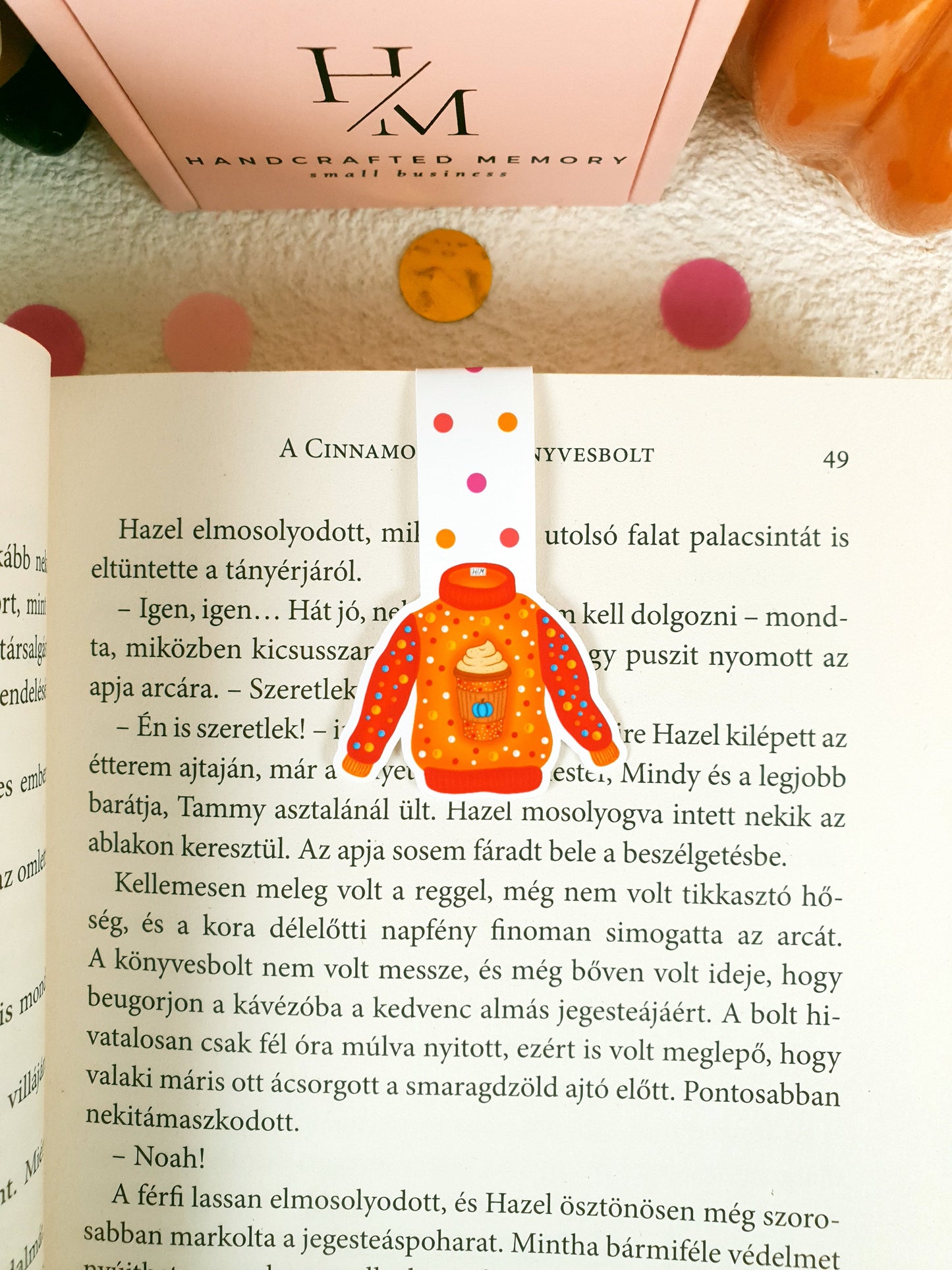 Orange Sweater Magnetic Bookmark