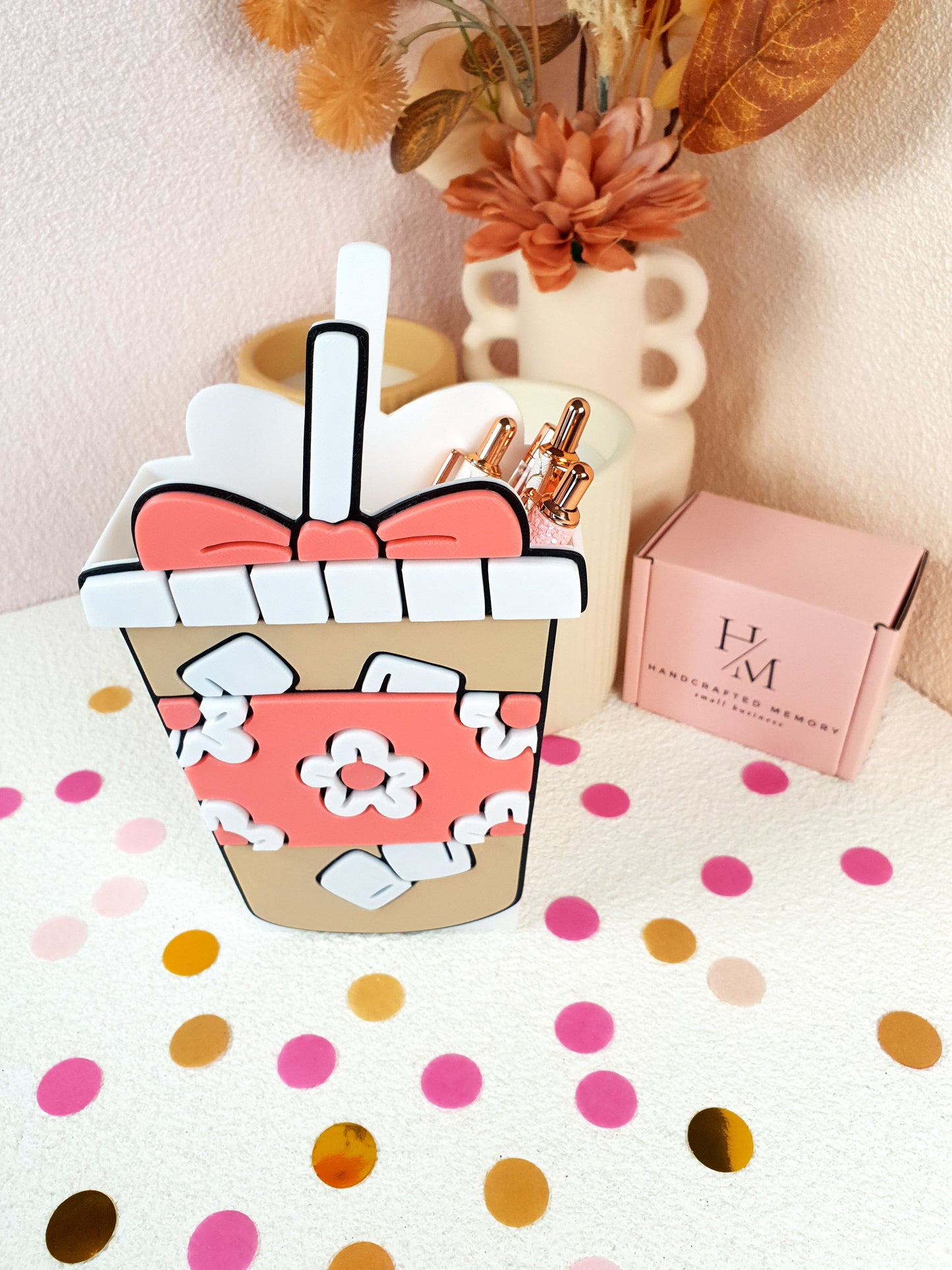 3D Printed Iced Coffee Pen Holder