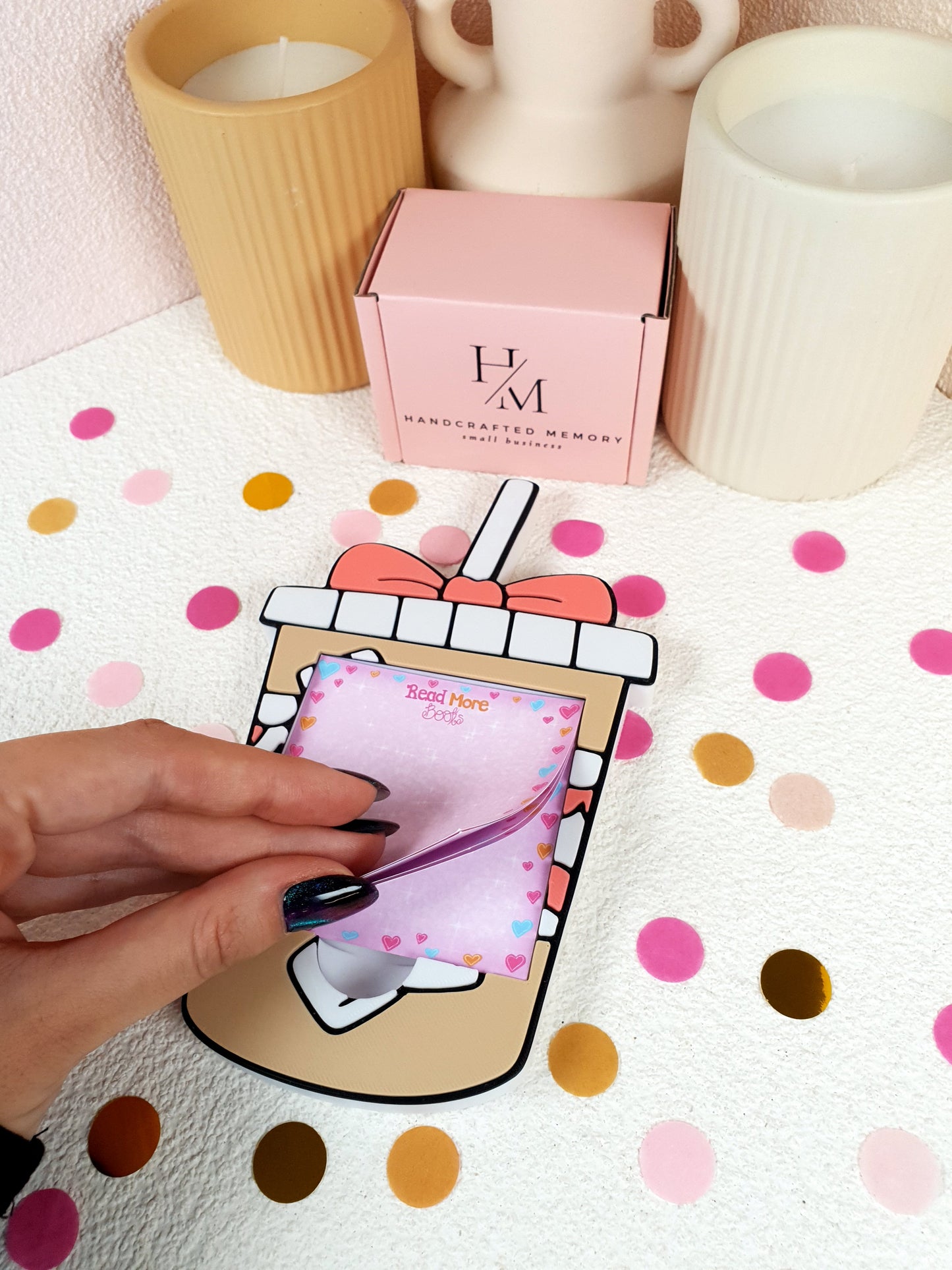 3D Printed Iced Coffee Sticky Notes & Notepad Holder