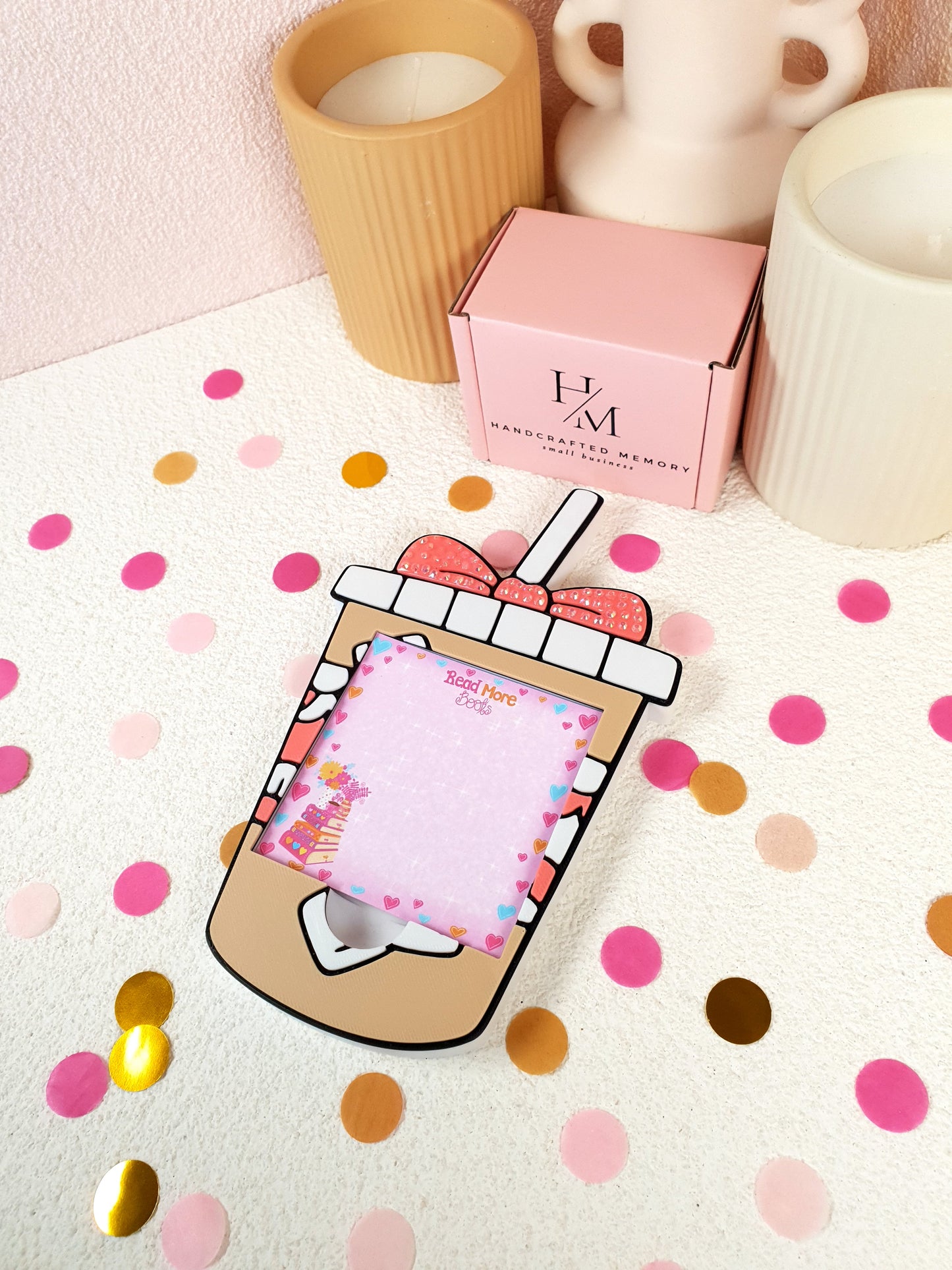 3D Printed Iced Coffee Sticky Notes & Notepad Holder