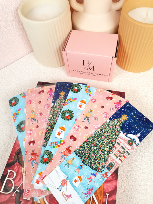 Christmas Market Traditional Bookmark Set or Individual
