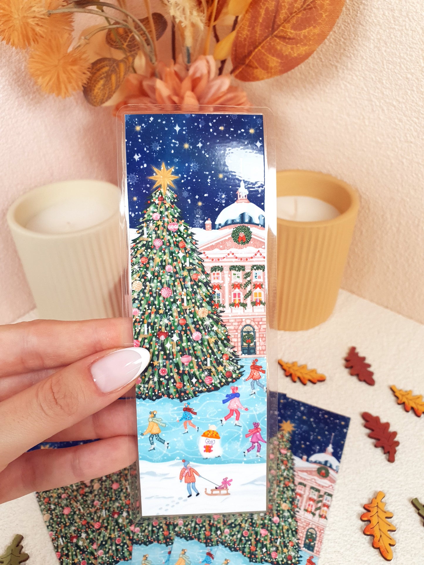 Christmas Market Traditional Bookmark Set or Individual