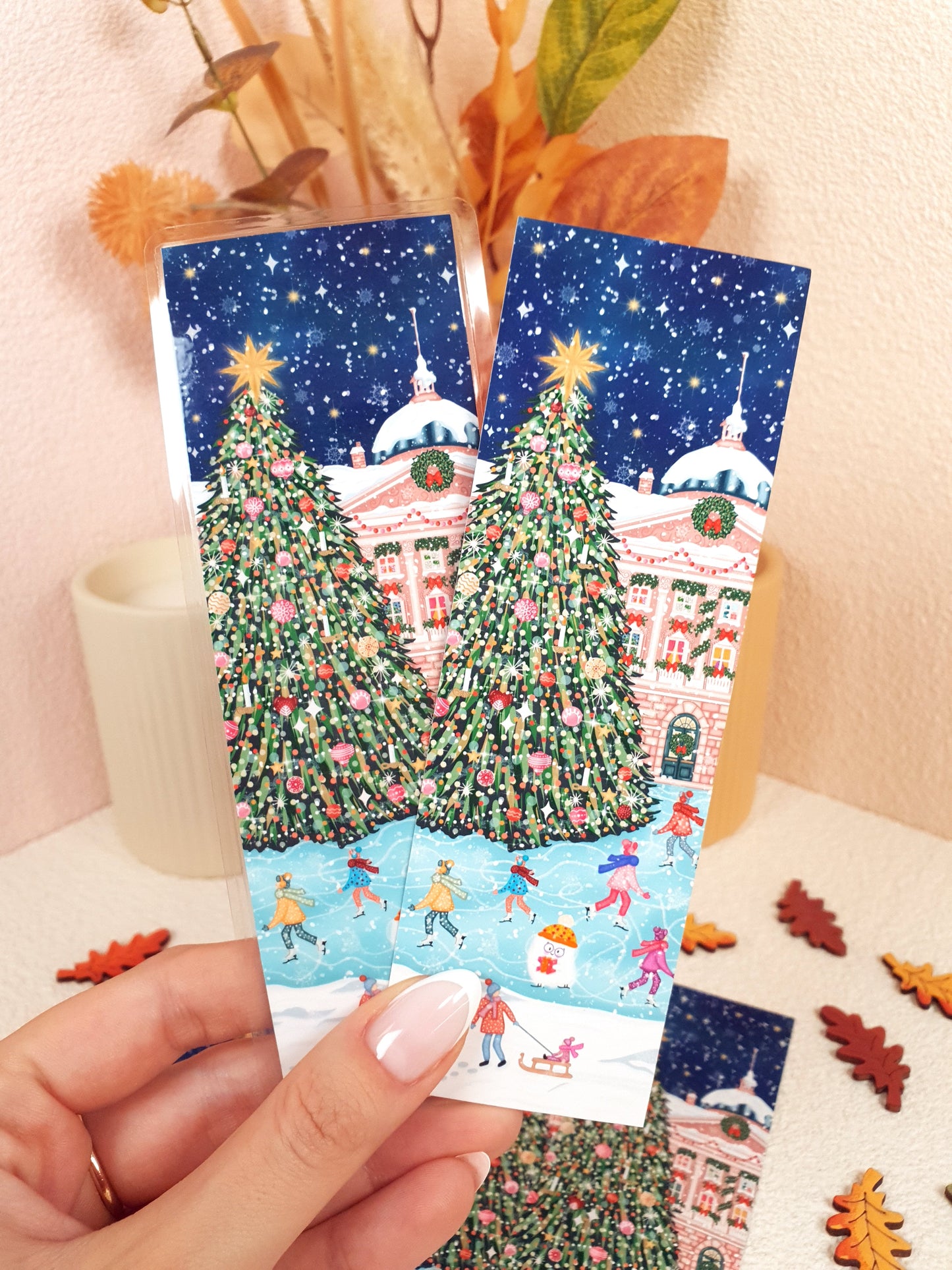 Christmas Market Traditional Bookmark Set or Individual