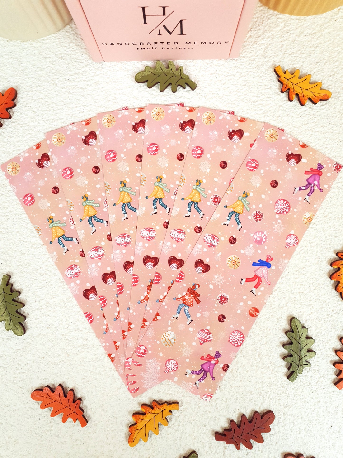 Christmas Market Traditional Bookmark Set or Individual