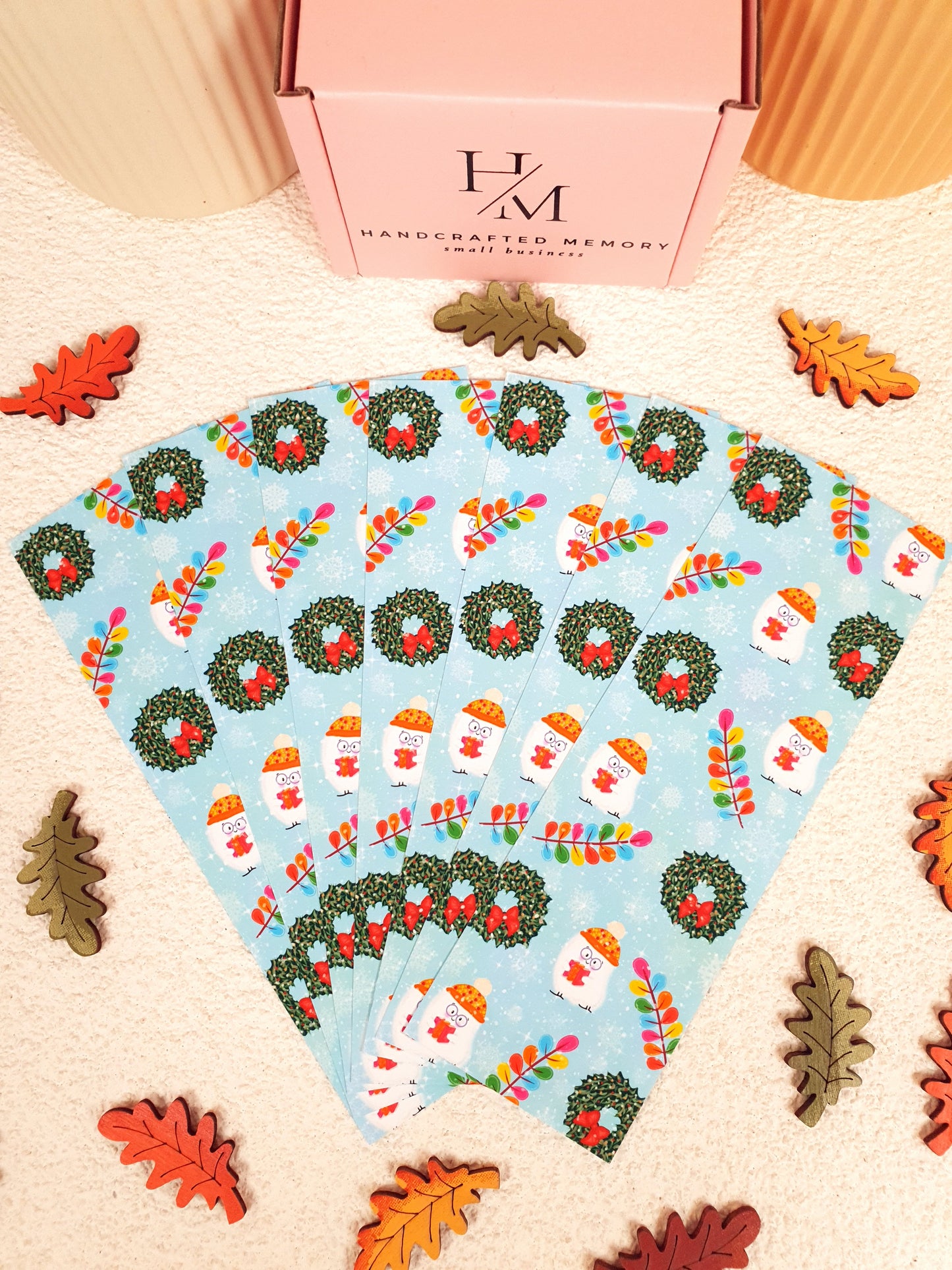 Christmas Market Traditional Bookmark Set or Individual