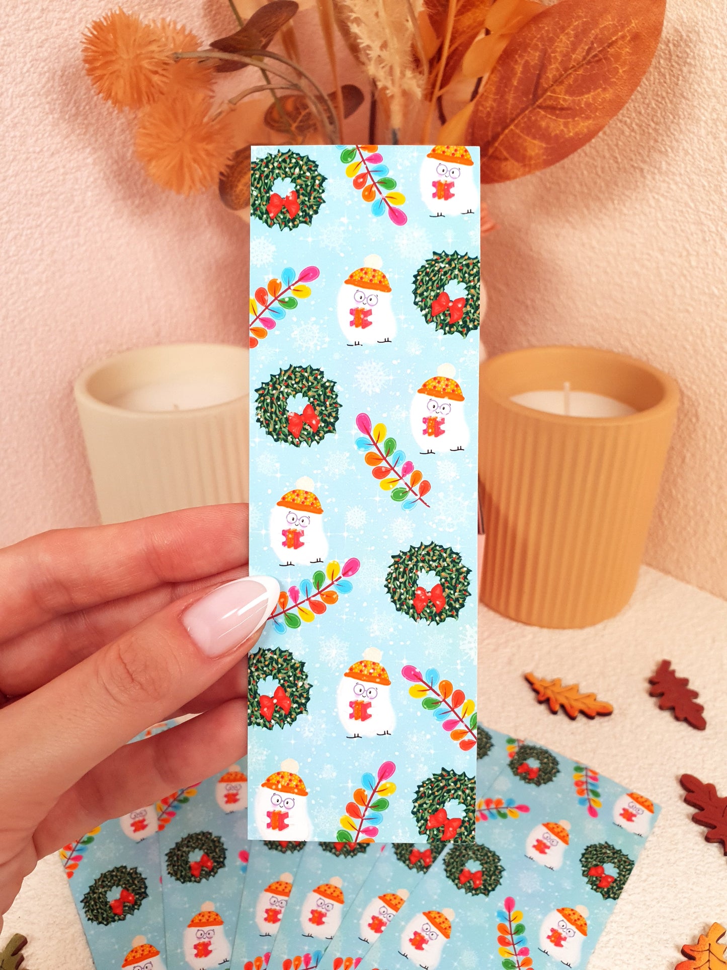 Christmas Market Traditional Bookmark Set or Individual