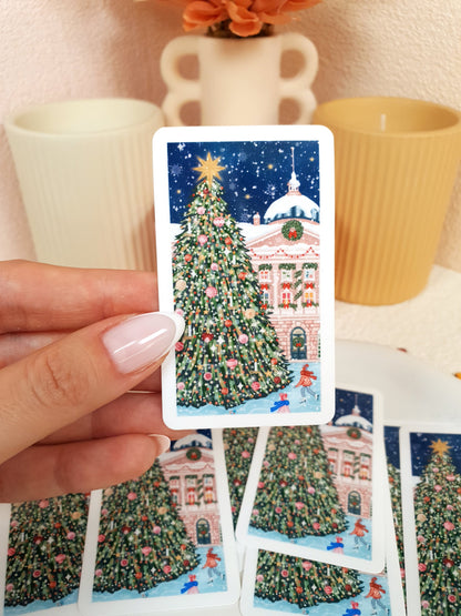 Christmas Market Vinyl Sticker