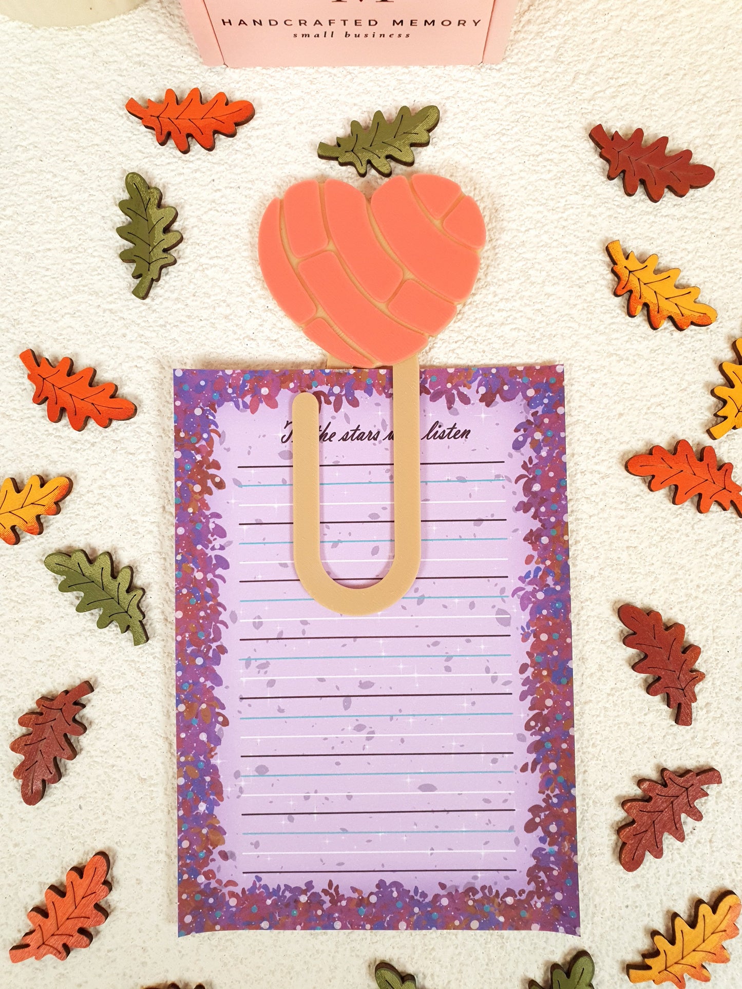 3D Printed Concha Heart Paper Clip