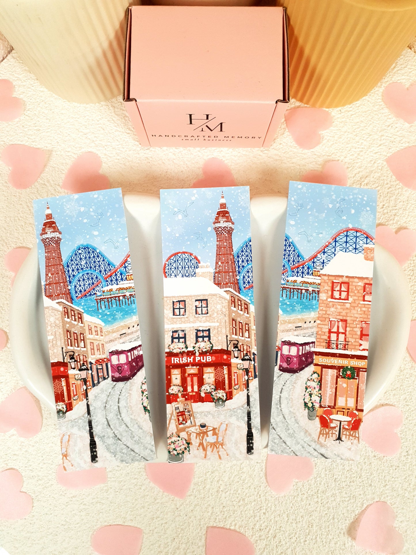 Blackpool in Winter Traditional Bookmark Set