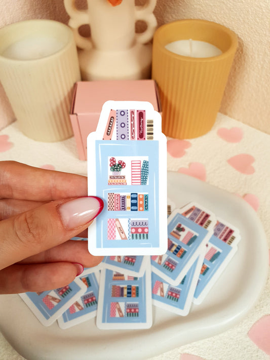 Cozy Reading Bookshelves Vinyl Sticker