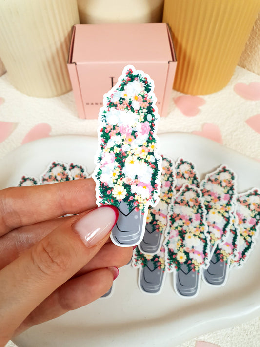 Snowy Flowers Vinyl Sticker