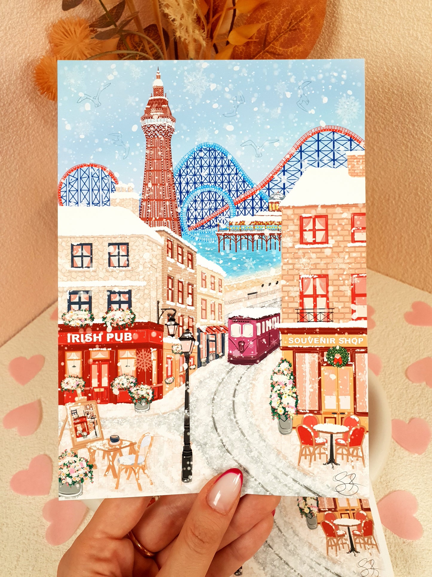 Blackpool in Winter Art Print