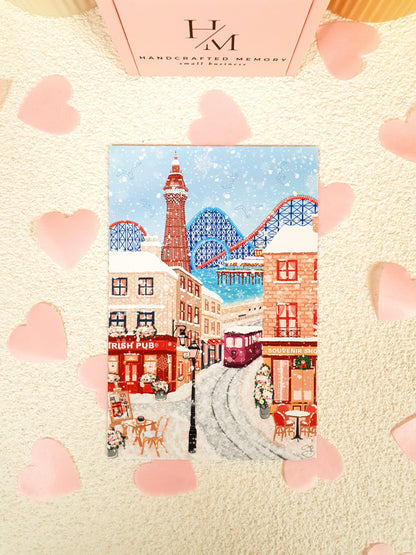 Blackpool in Winter Art Print