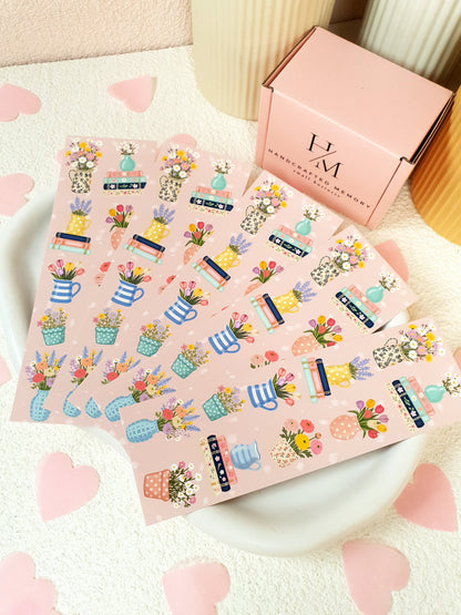 Spring Flowers Traditional Bookmark