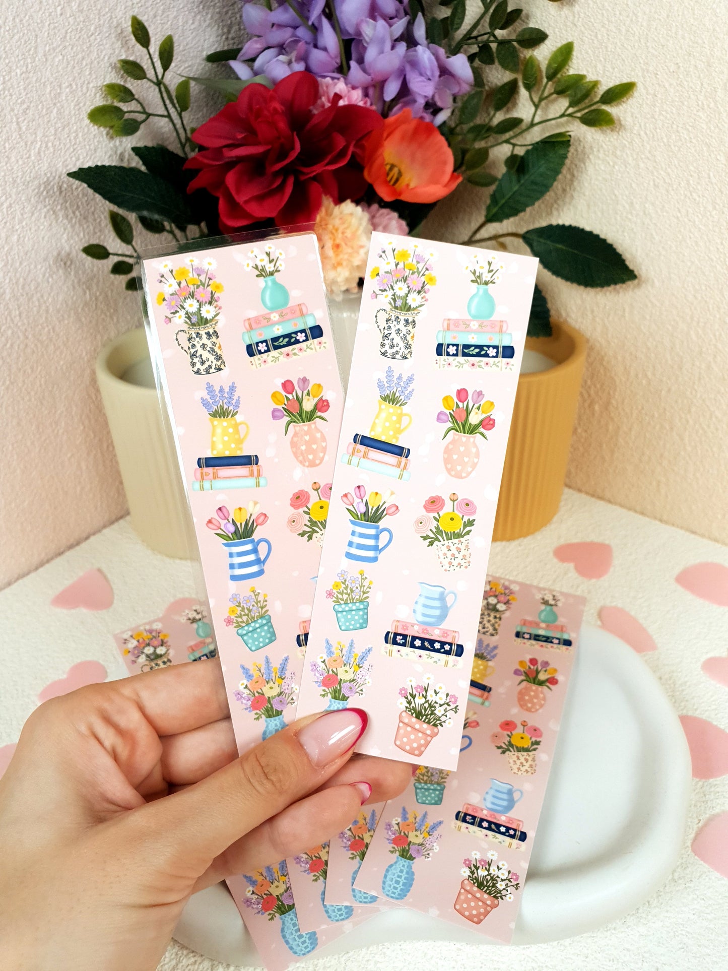 Spring Flowers Traditional Bookmark