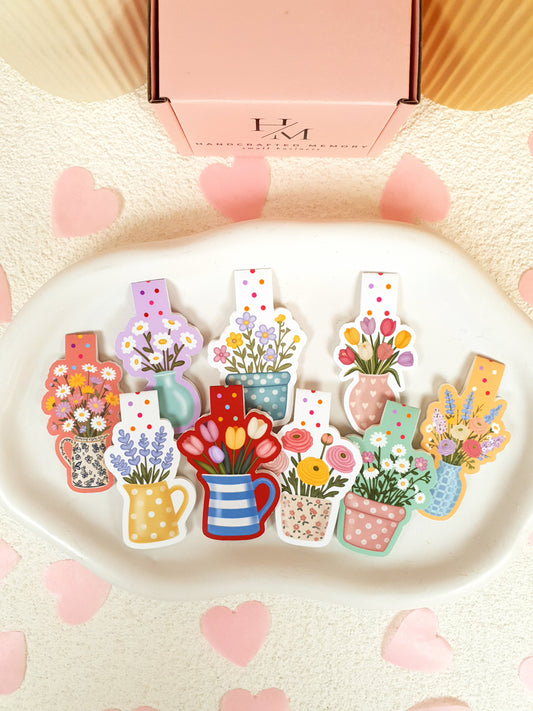 Spring Flowers Magnetic Bookmark