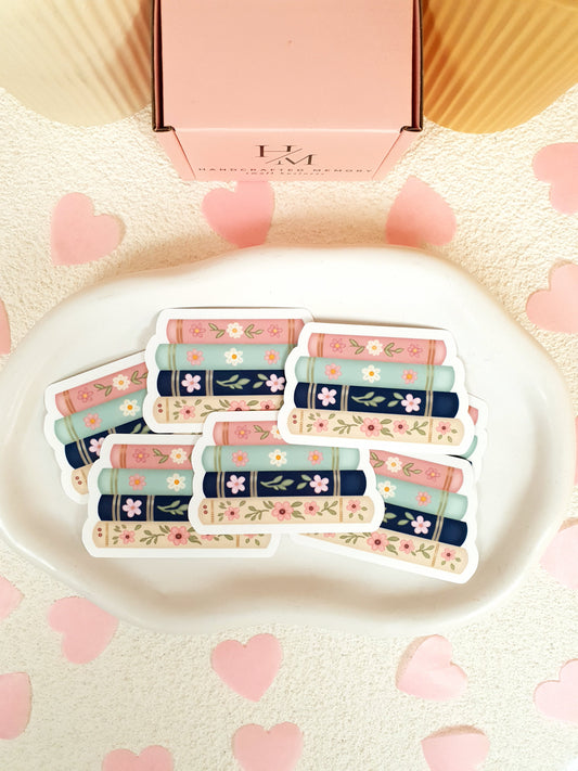 Pastel Books Vinyl Sticker