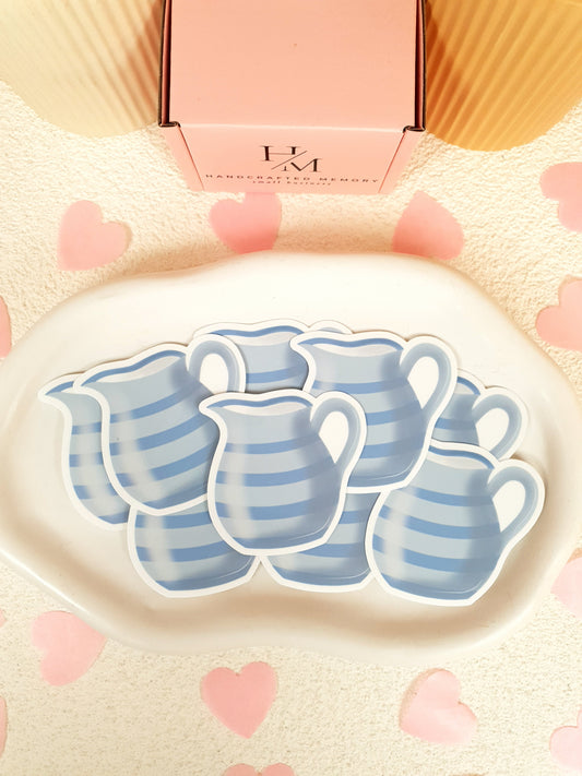 Blue-Striped Jug Vinyl Sticker