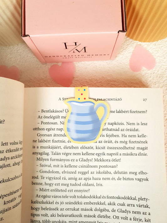 Blue-Striped Jug Magnetic Bookmark