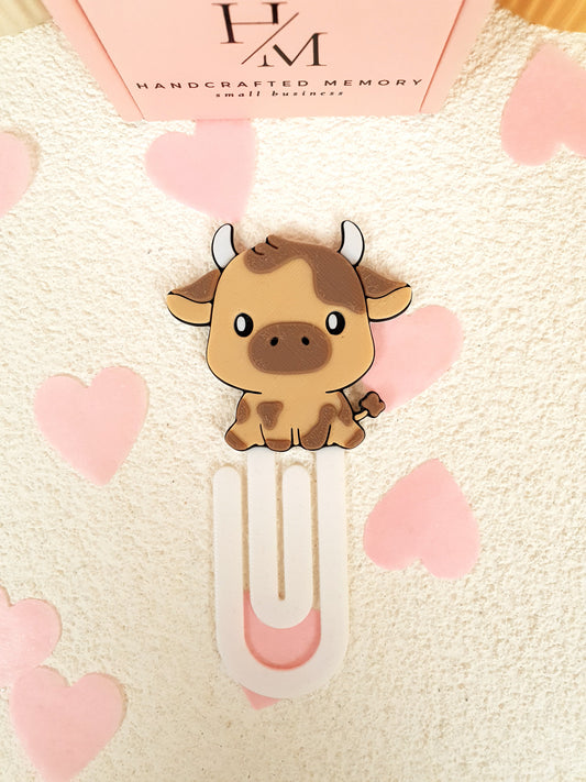 3D Printed Cute Cow Paper Clip
