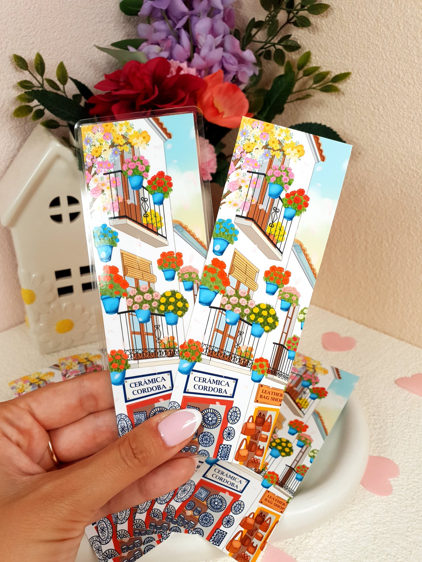 Flowers Street Traditional Bookmark