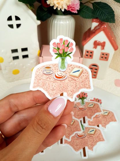 Breakfast Table Vinyl Sticker
