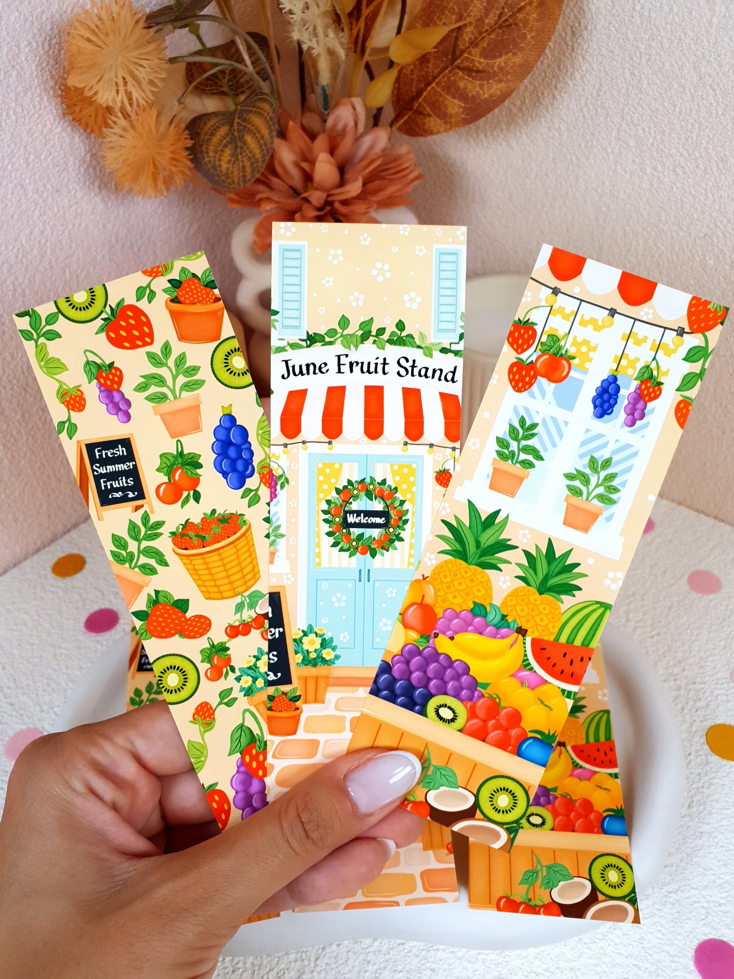 Fruit Stand Traditional Bookmark Set