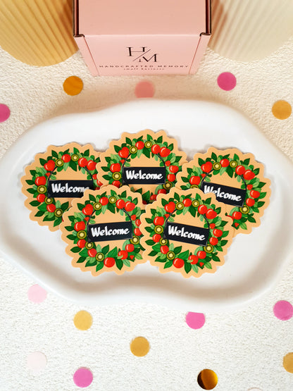 Fruit Wreath Vinyl Sticker