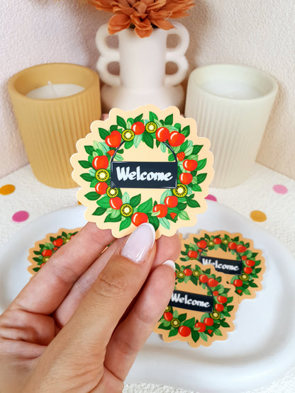 Fruit Wreath Vinyl Sticker