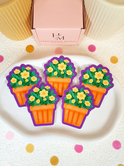 Potted Flower Vinyl Sticker