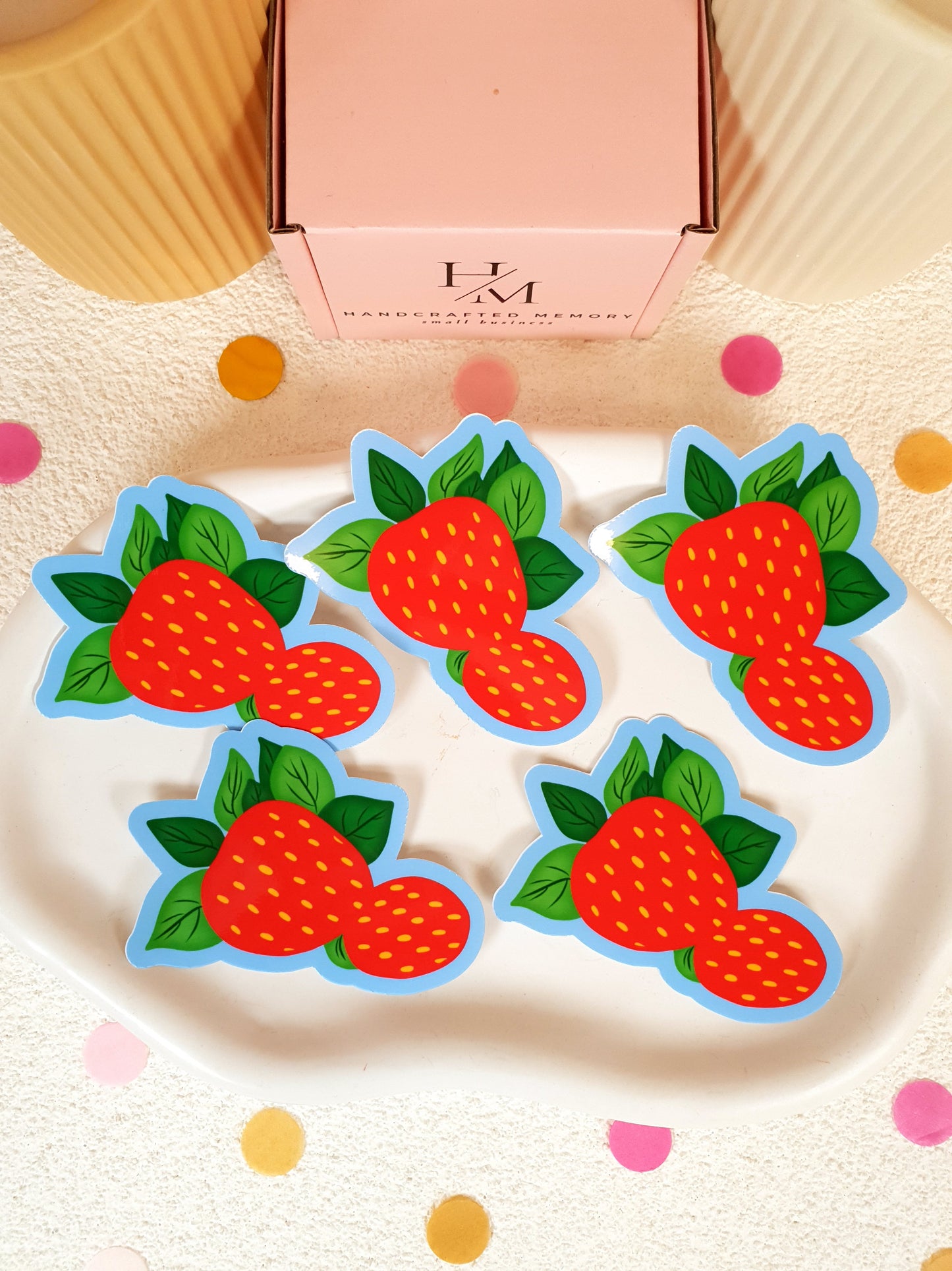 Strawberry Vinyl Sticker