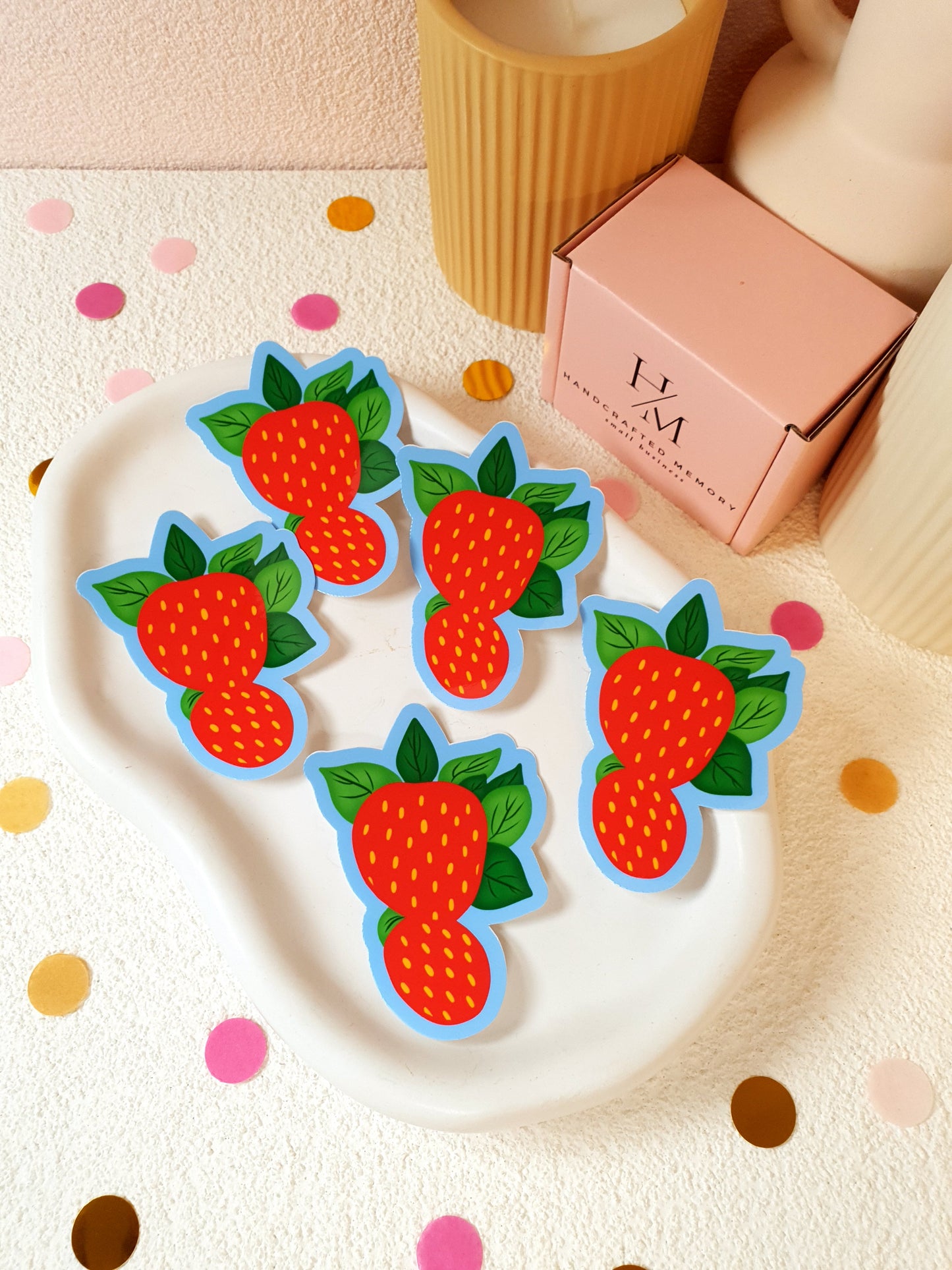 Strawberry Vinyl Sticker