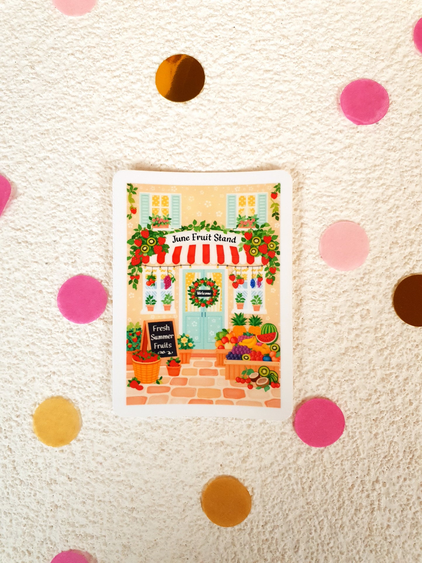 Fruit Stand Vinyl Sticker