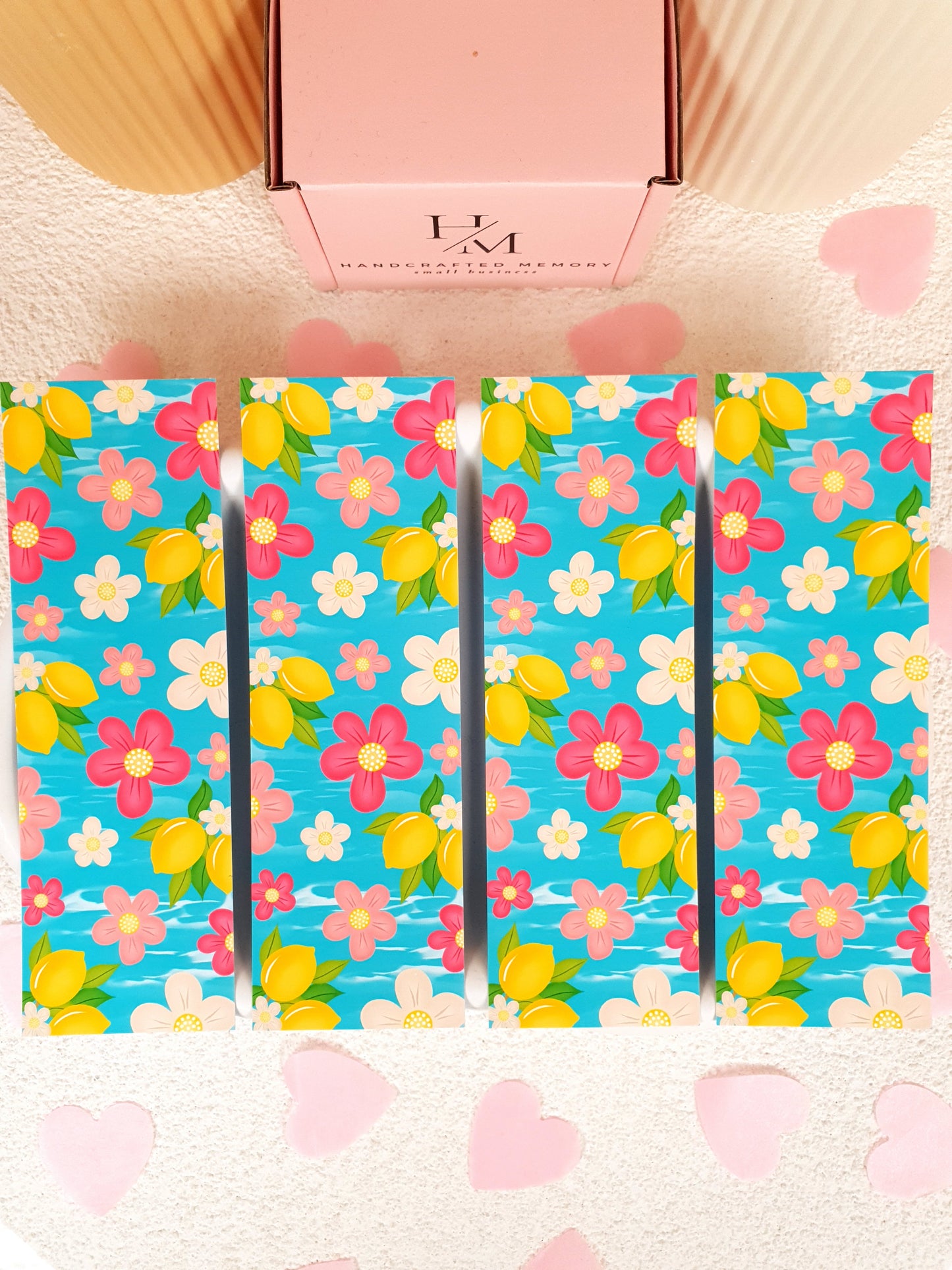 Flowers and Lemons Traditional Bookmark