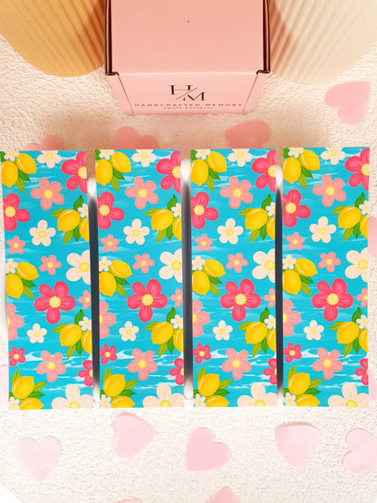 Flowers and Lemons Traditional Bookmark
