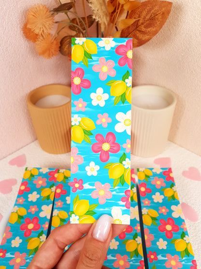Flowers and Lemons Traditional Bookmark