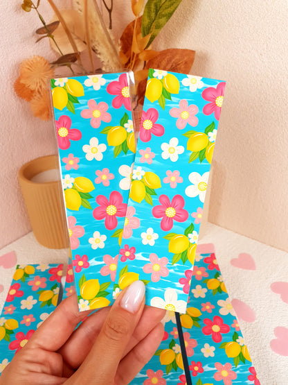 Flowers and Lemons Traditional Bookmark
