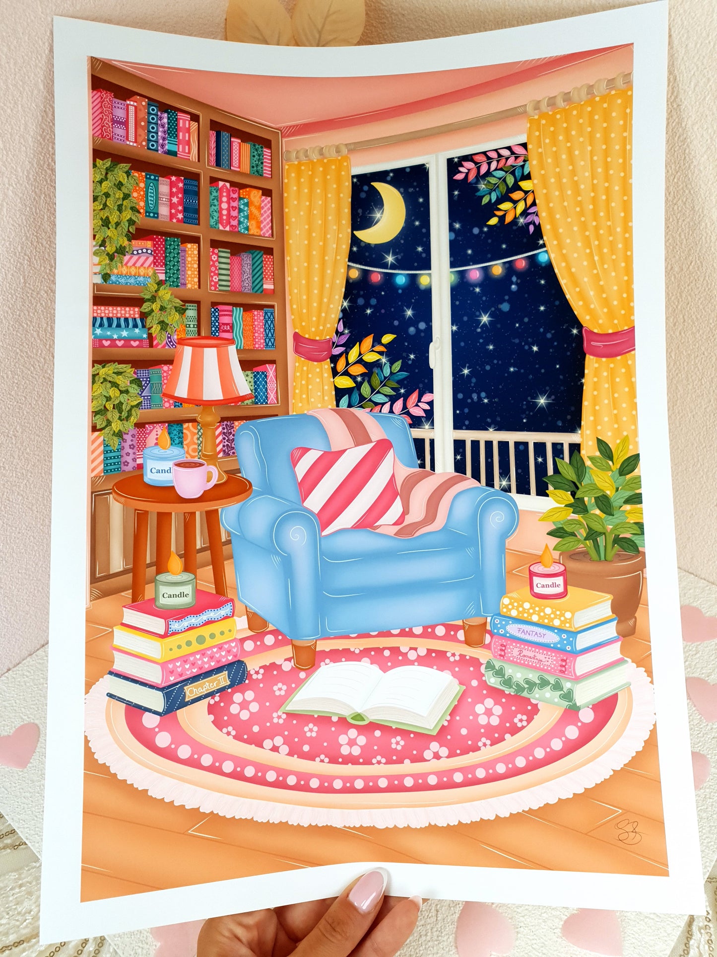Éjszakai Olvasókuckó Art Print