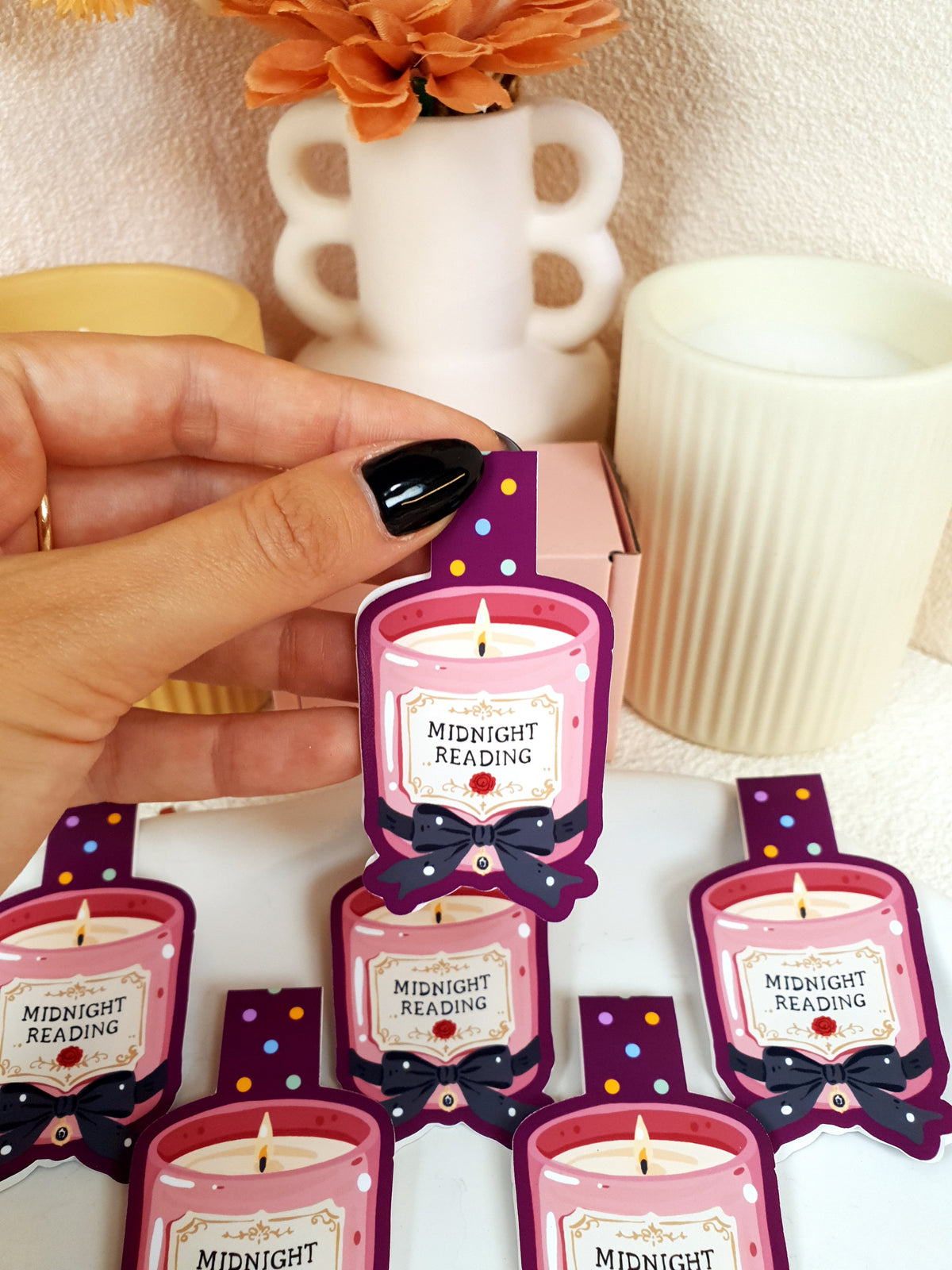 Midnight Reading Candle Magnetic Bookmark