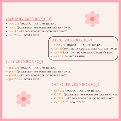 Quarterly Handcrafted Memory Box