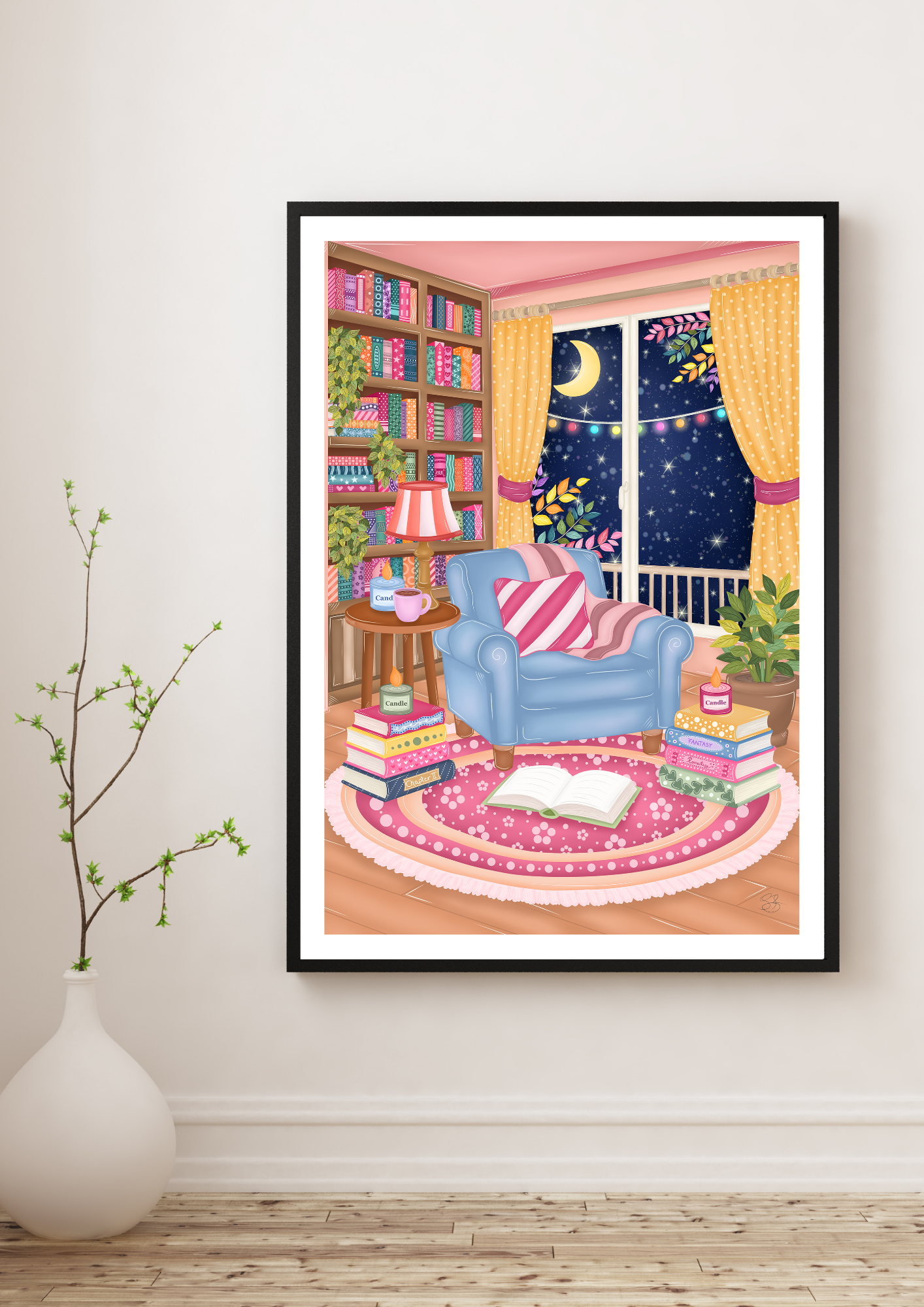 Éjszakai Olvasókuckó Art Print