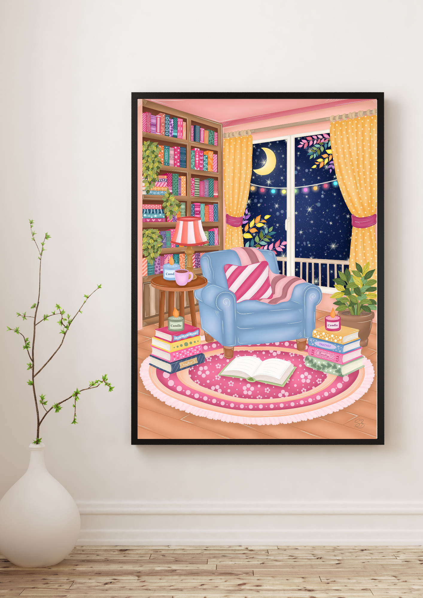 Éjszakai Olvasókuckó Art Print