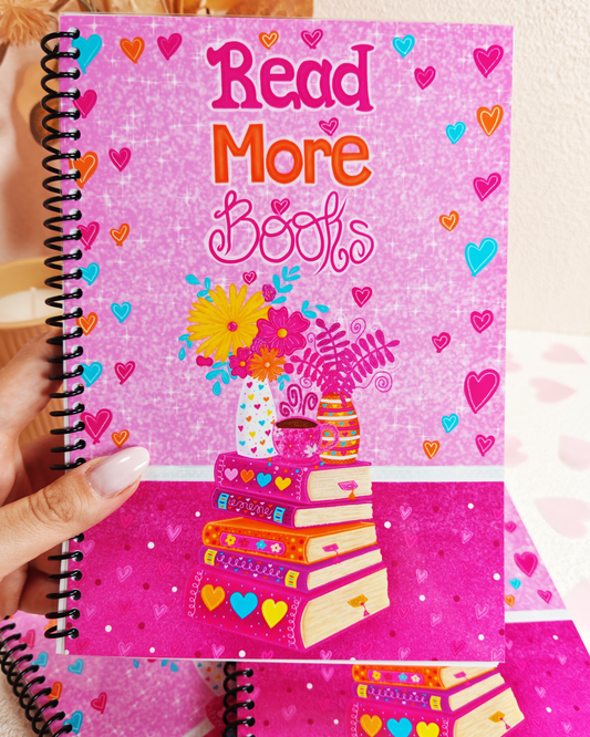 Read More Books Pink A5 Notebook