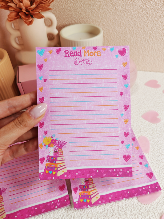 Read More Books Pink Big Notepad