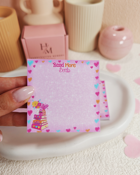 Read More Books Pink Sticky Notes