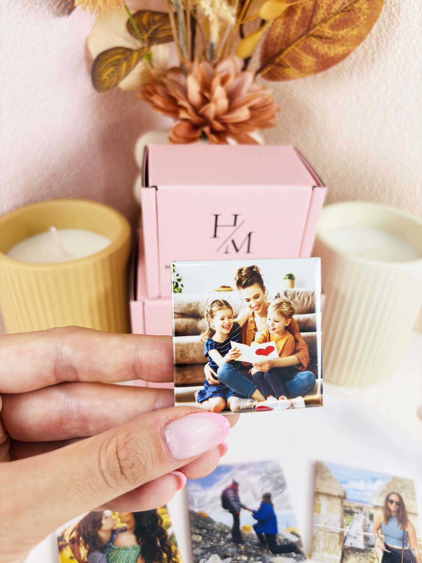 Square 3 Pack Photo Magnets