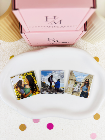 Square 3 Pack Photo Magnets