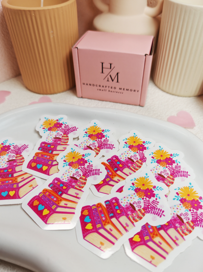 Read More Books Pink Vinyl Sticker